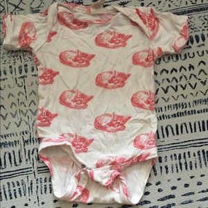 Kate Quinn baby sleeping fox bamboo onesie 3-6